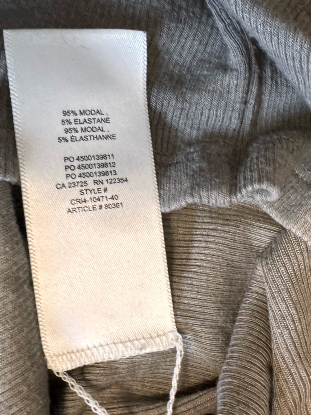 Aritzia Wilfred Long Sleeve Turtleneck Top in Khaki - Picture 4 of 5